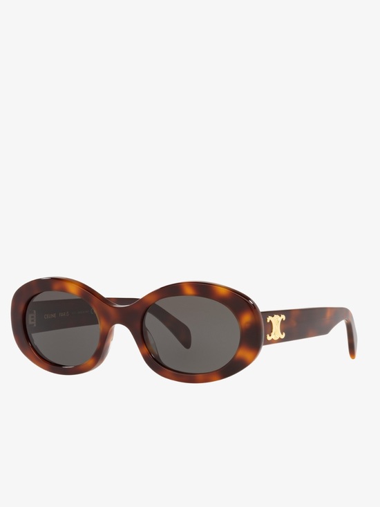 Celine Accessories - Celine Tortoiseshell Oval Gold Accent Sunglasses